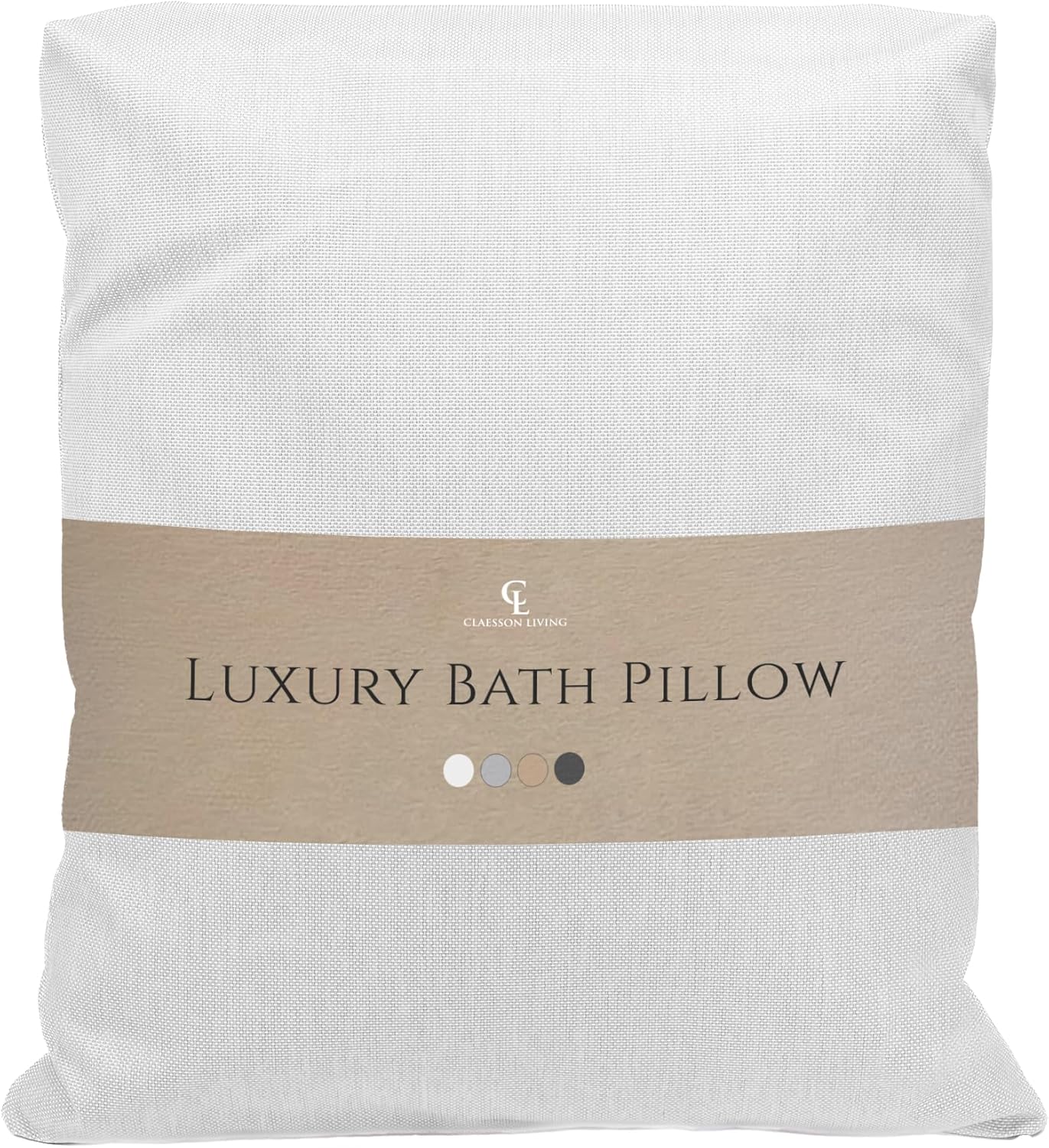 Luxury Bath Pillow for Tub - Thick and Comfortable Bathtub Pillow Support for Head and Neck and Back - Washable Quick-Drying Bath Pillows - Bath Cushion for Home Spa - Fits Any Bathtub - Light Gray