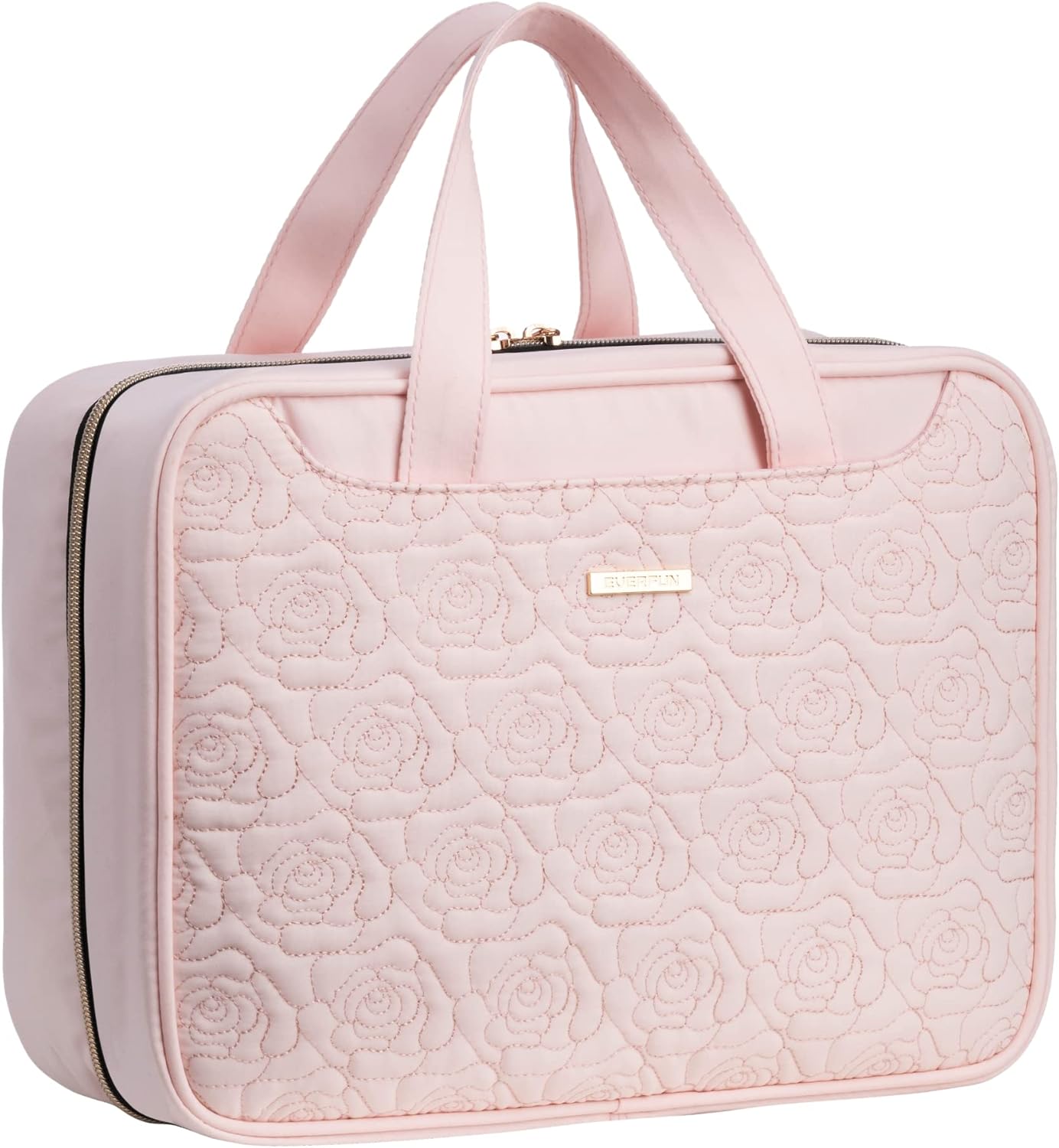 Everfun Hanging Travel Toiletry Bag for Women Traveling With Leakproof Compartment Makeup Cosmetic Organizer Dopp Kit Travel Accessories Essentials Must Have