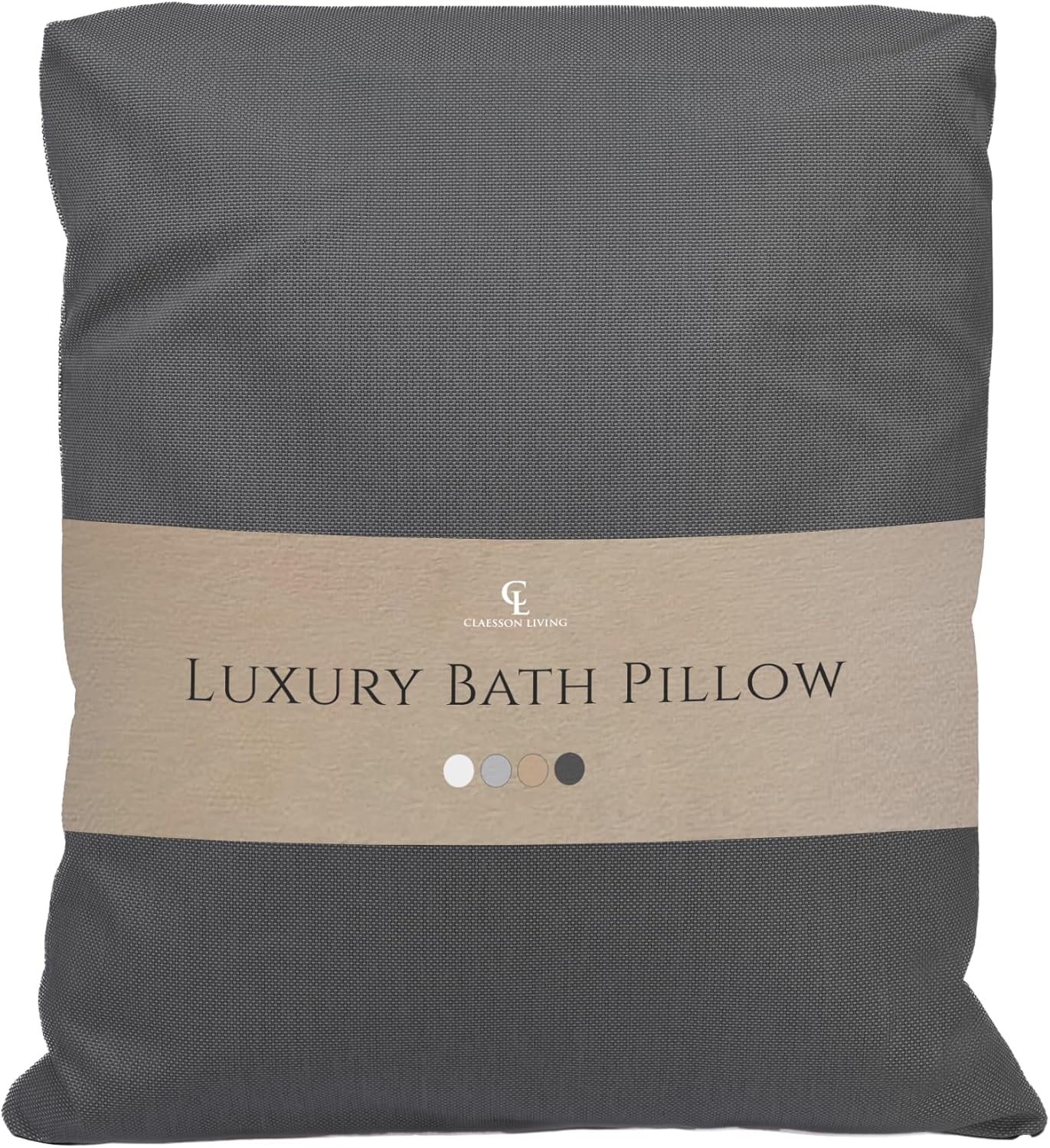 Luxury Bath Pillow for Tub - Thick and Comfortable Bathtub Pillow Support for Head and Neck and Back - Washable Quick-Drying Bath Pillows - Bath Cushion for Home Spa - Fits Any Bathtub - Light Gray