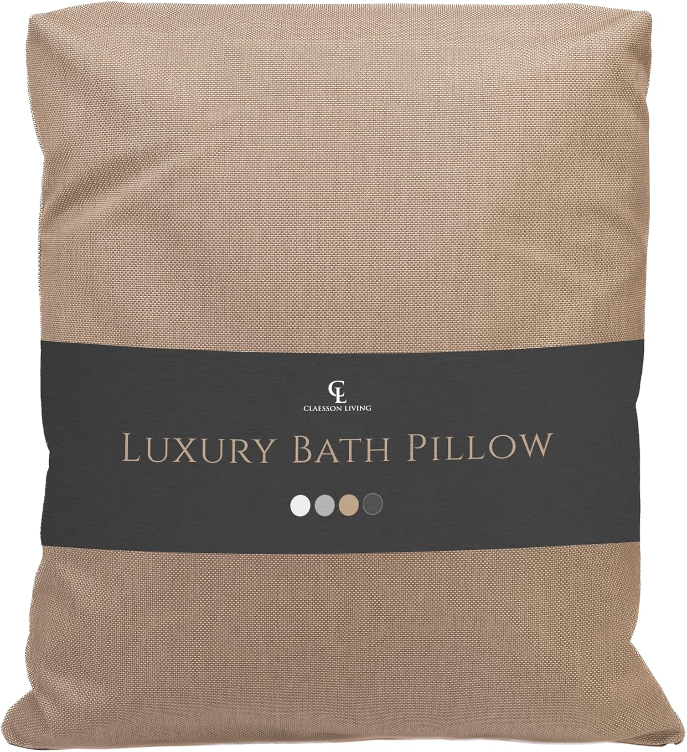 Luxury Bath Pillow for Tub - Thick and Comfortable Bathtub Pillow Support for Head and Neck and Back - Washable Quick-Drying Bath Pillows - Bath Cushion for Home Spa - Fits Any Bathtub - Light Gray