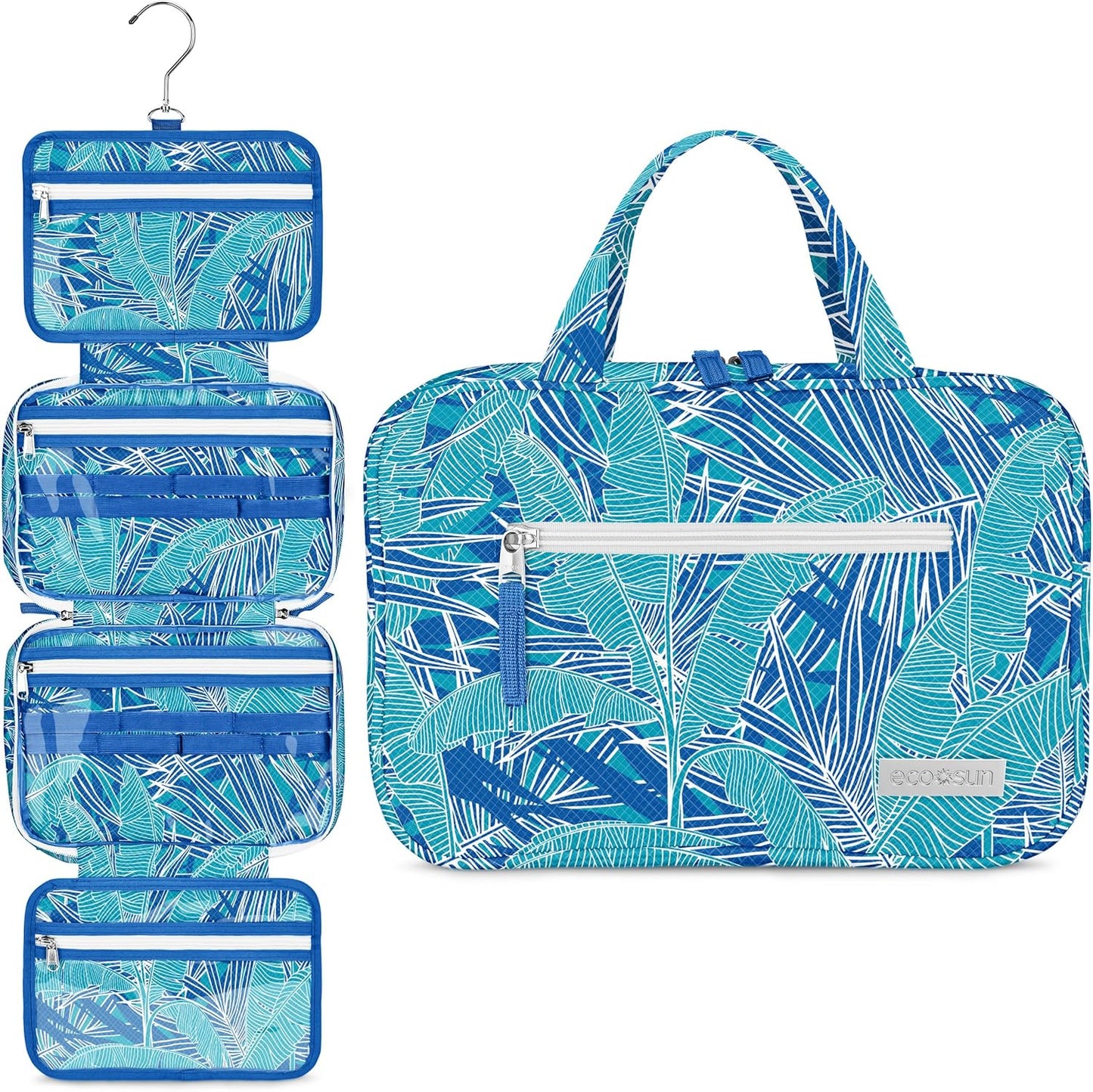 Hanging Travel Toiletry Bag — Designed in Hawaii — Water-resistant Travel Organizer for Bathroom Accessories